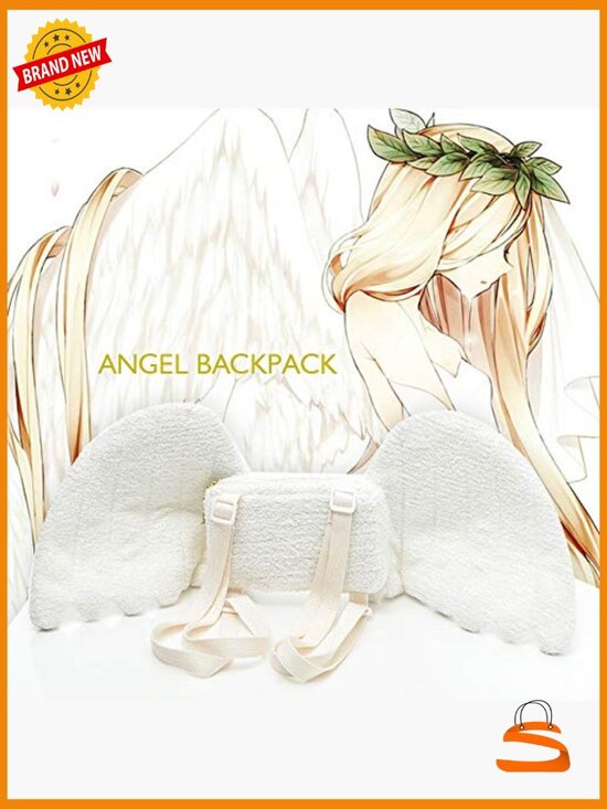 Lolita Angel Wings Backpack Cosplay Plush Bag Adjustable Straps main image 5